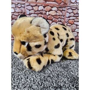 FAO Schwarz Plush Cheetah Cub 13" Stuffed Animal Soft Leopard #A91